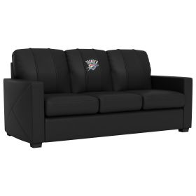 Silver Sofa with Oklahoma City Thunder Logo