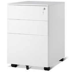 3 Drawer Filing Cabinet Locking Pedestal Desk