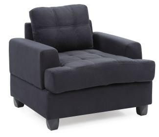 Elegant Transitional Black Accent Chair