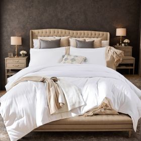 Polyester Brushed Single Quilt Core, Dot Quilting, Microfiber Filling, Suitable For All Seasons, Down Quilt Alternative, Breathable And Warm,CPC (Option: 263cmx229cm 4pcs)