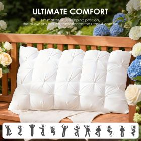 Brushed Twist Pillow, Down Pillow, Down Fiber Two-in-one Pillow,  Double-layer Design, Breathable, OKO-100 Certified (Option: 48X74CM 7pcs)