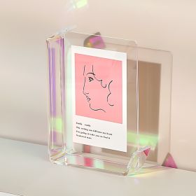 4x6 Inch Colorful Acrylic Photo Frame Box Creative Picture Holder Stylish Gradient Color Collage Frame (Option: Colorful-4x6 Inch)