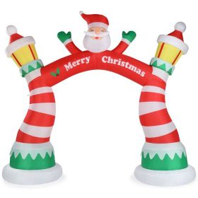 8.9ft Christmas Arch, 7 LED Lights, Drawstring Pockets, Christmas Inflatable Arch (Option: Christmas arch)