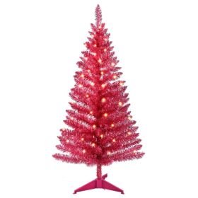 4ft Red Christmas Tree, Christmas Decorations (Option: 4ft)