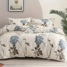 Haoyijia Big Flower Duvet Cover Queen (Option: KING)