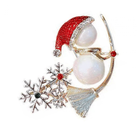 Women's Christmas Brooch Pin Birthday Gift Daily Decoration Holiday Use (Option: 1pc)