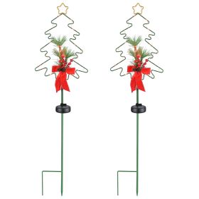 Christmas Tree Solar Stake Light (Option: Solar lights)