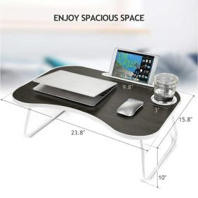 Laptop Stand for Bed ,Portable Lap Desk,23.8"*15.8"*10" (Color: Black lace color)